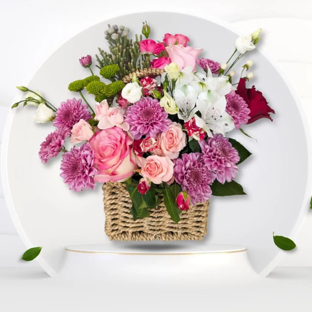 Fresh Rose Basket